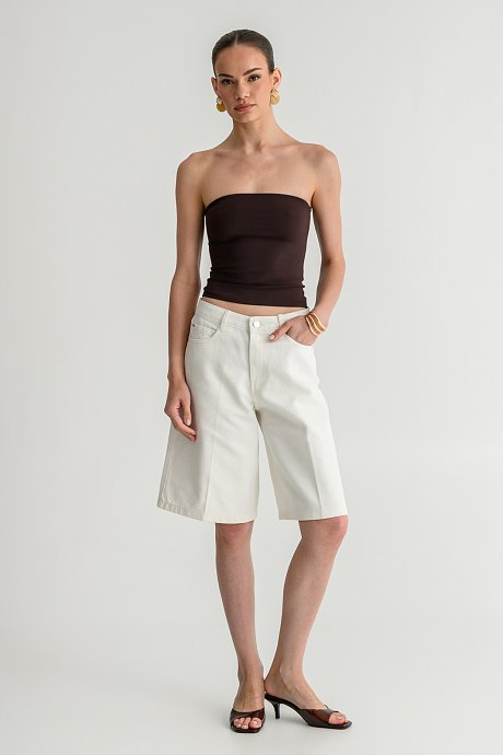 Strapless lycra bandeau top