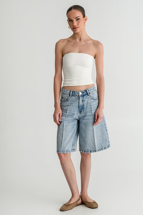 Strapless lycra bandeau top