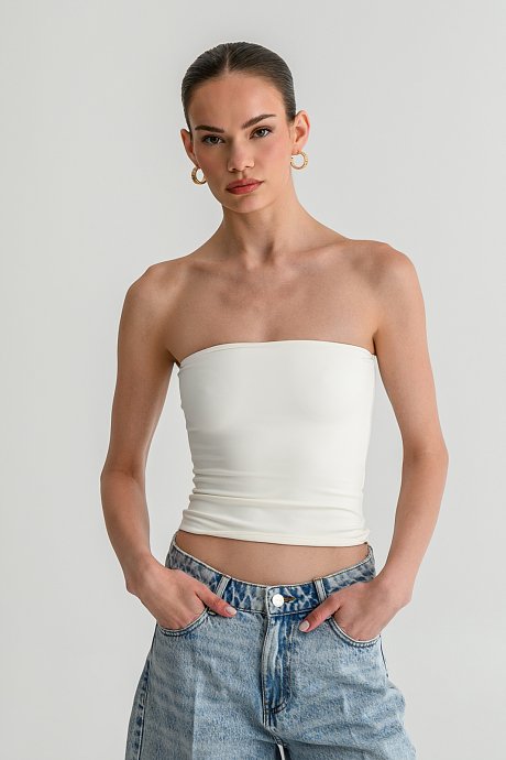 Strapless lycra bandeau top