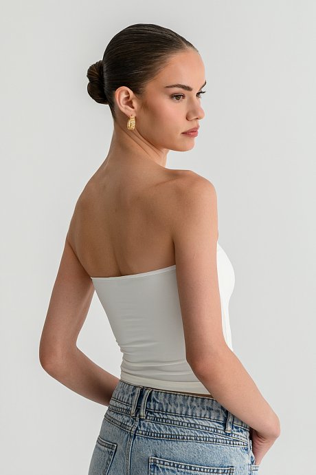 Strapless lycra bandeau top