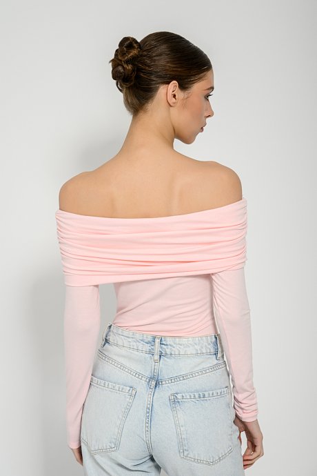 Off shoulder top with shirring details