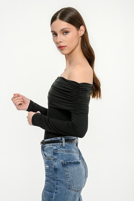 Off shoulder top with shirring details