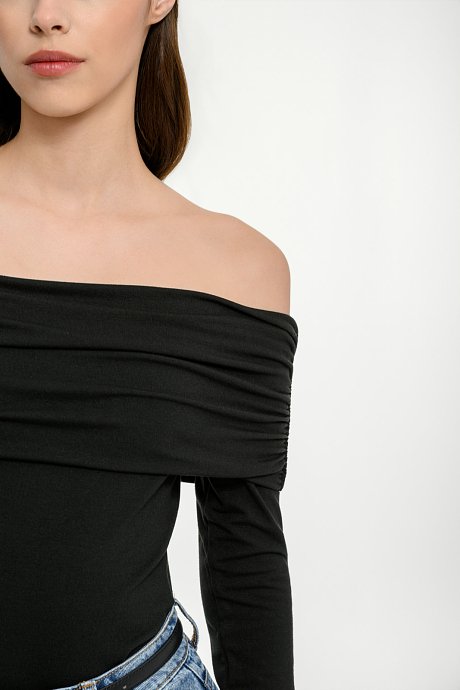 Off shoulder top with shirring details
