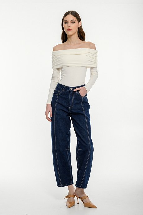 Off shoulder top with shirring details