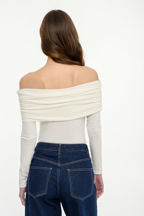 Off shoulder top with shirring details