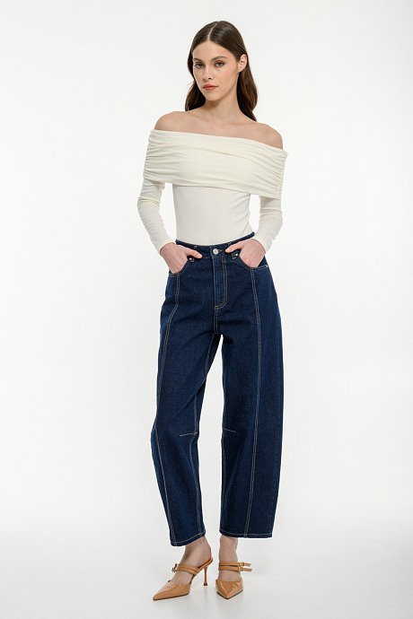 Off shoulder top with shirring details