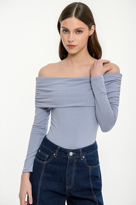 Off shoulder top with shirring details