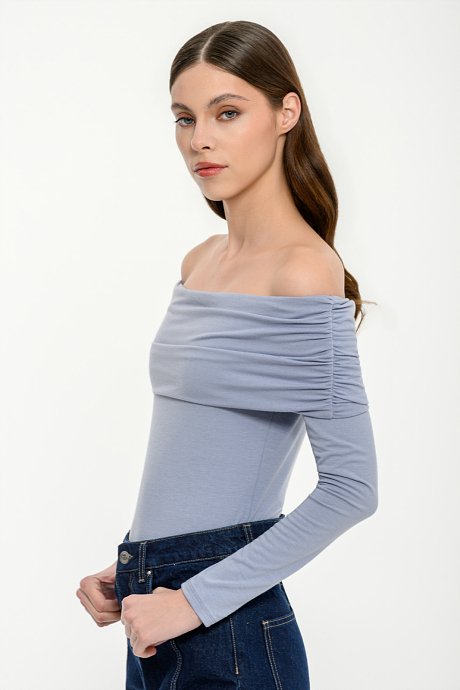 Off shoulder top with shirring details