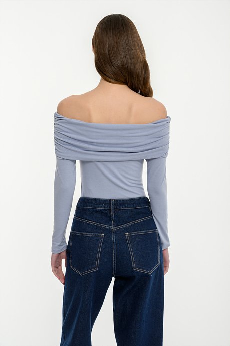 Off shoulder top with shirring details