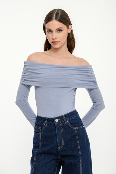 Off shoulder top with shirring details