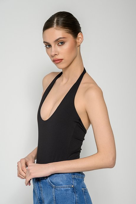 Lycra halter bodysuit