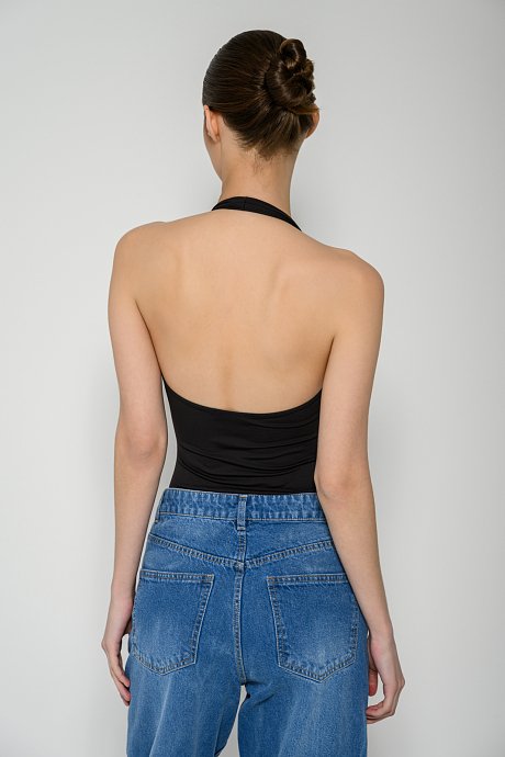 Lycra halter bodysuit