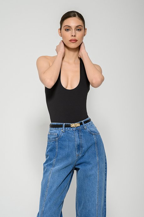 Lycra halter bodysuit