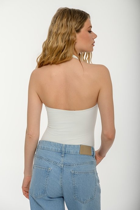Lycra halter bodysuit