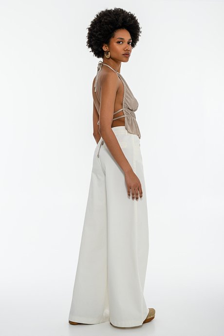 Pleated halter top