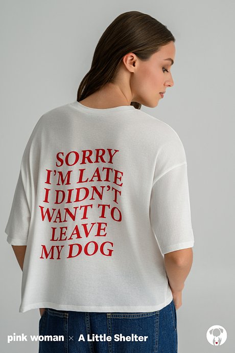 Oversized t-shirt με τύπωμα