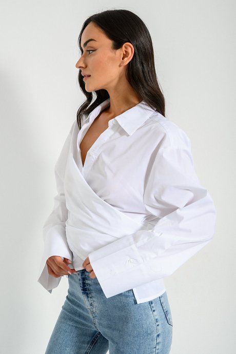 Shirt with cross detail