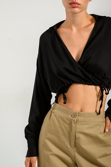 Cruise cropped shirt with tying