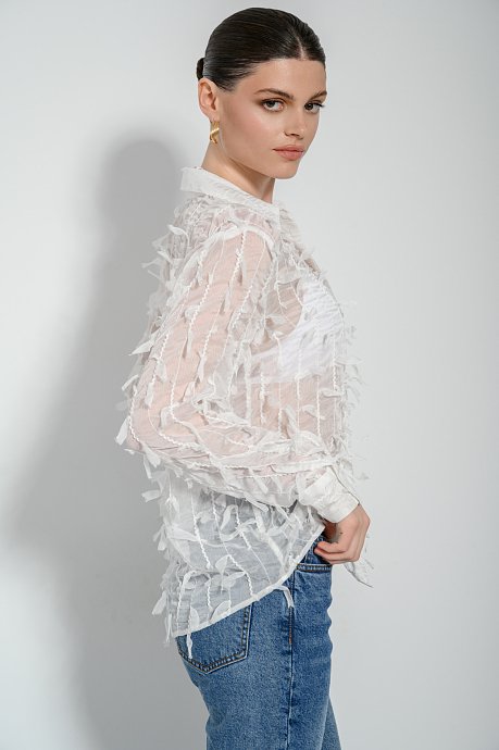 See through πουκάμισο με φτερά
