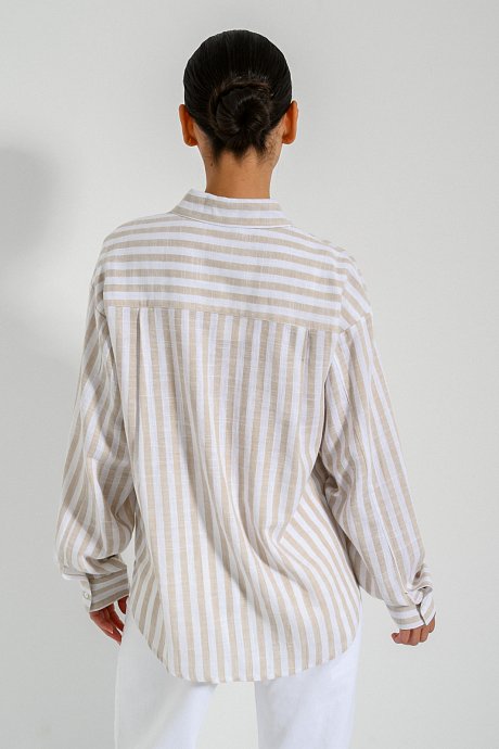 Linen shirt with stripes
