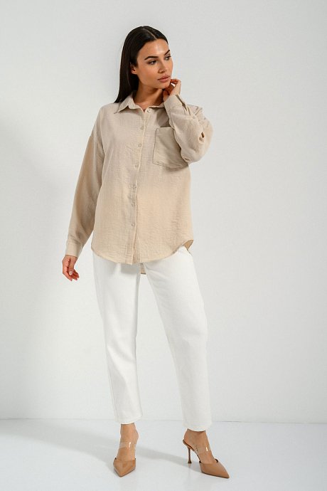 Linen shirt with pocket
