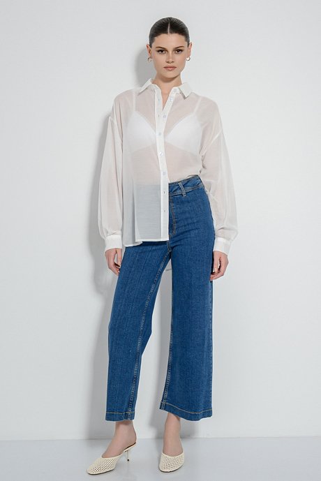 Oversized see through πουκάμισο