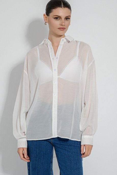 Oversized see through πουκάμισο