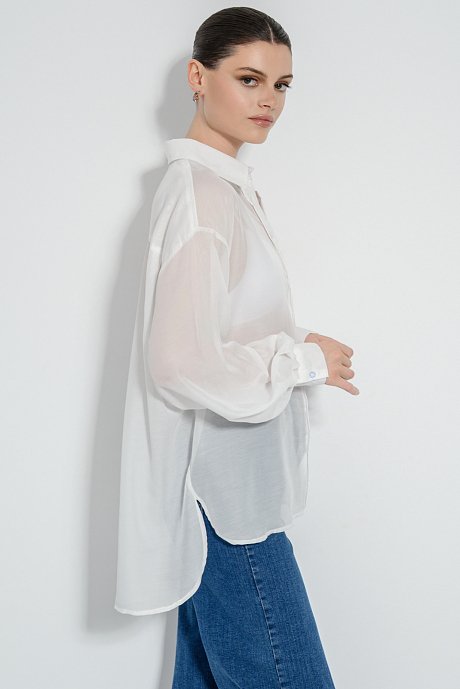 Oversized see through πουκάμισο