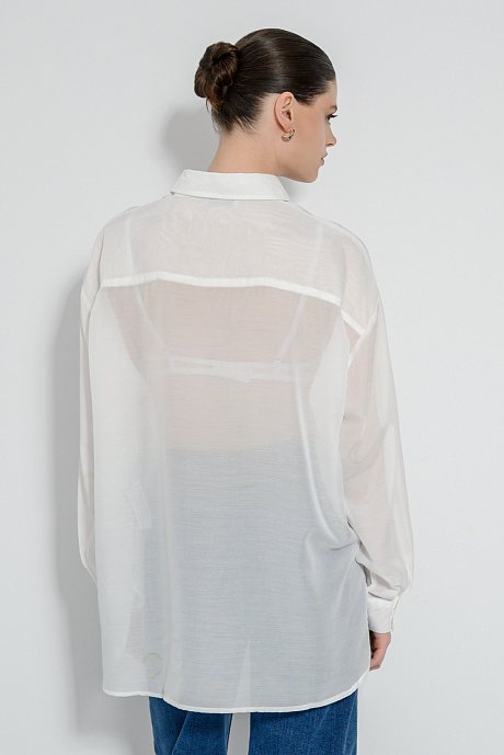 Oversized see through πουκάμισο