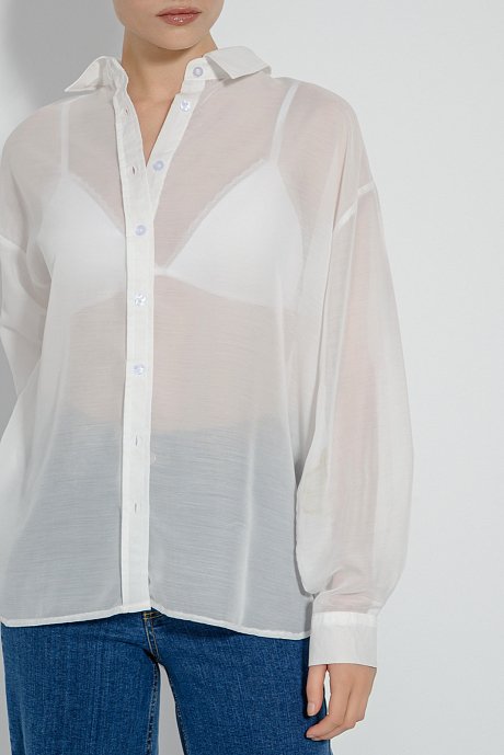 Oversized see through πουκάμισο