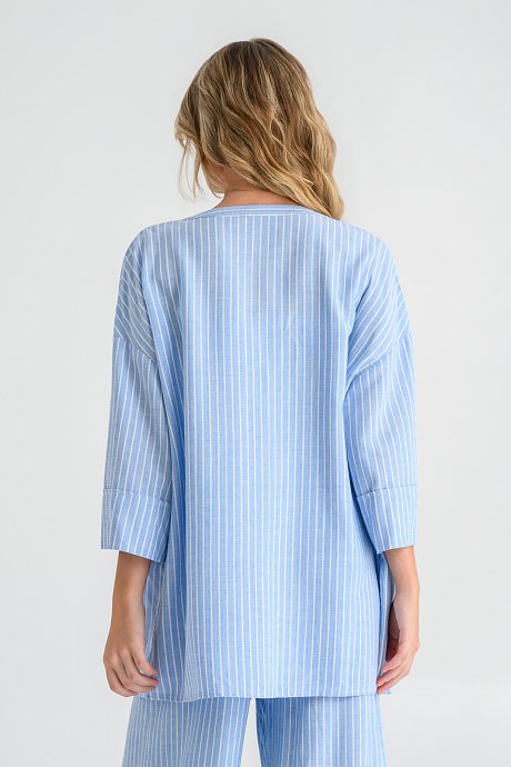 Oversized ριχτό πουκάμισο με ρίγες