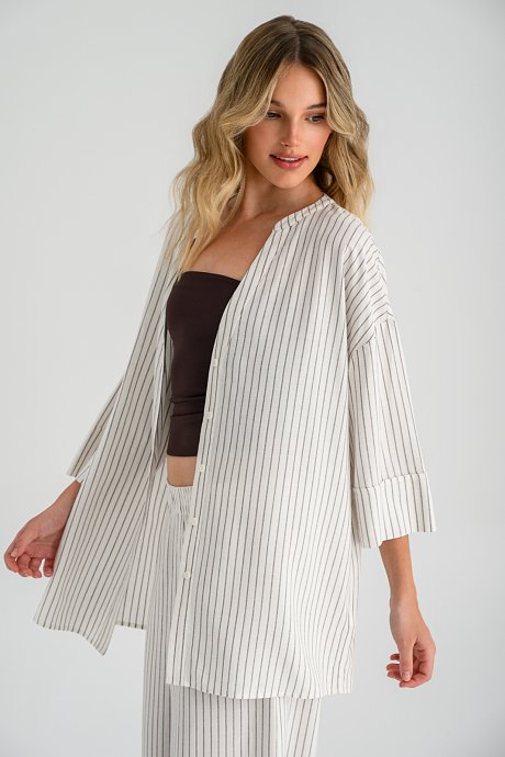 Oversized ριχτό πουκάμισο με ρίγες