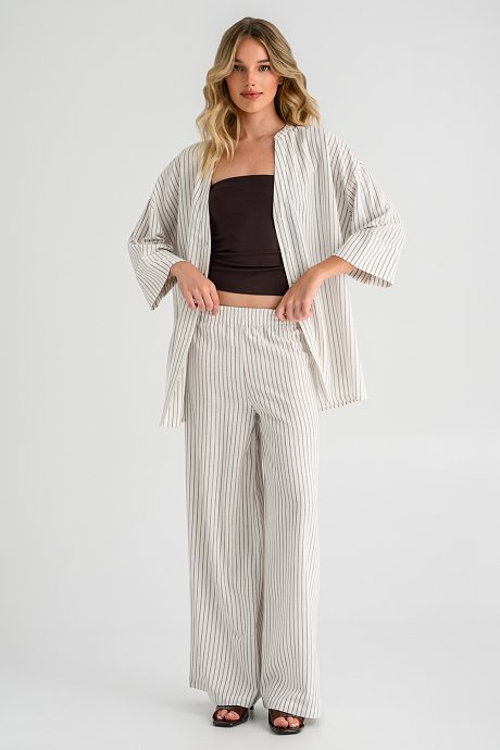 Oversized ριχτό πουκάμισο με ρίγες