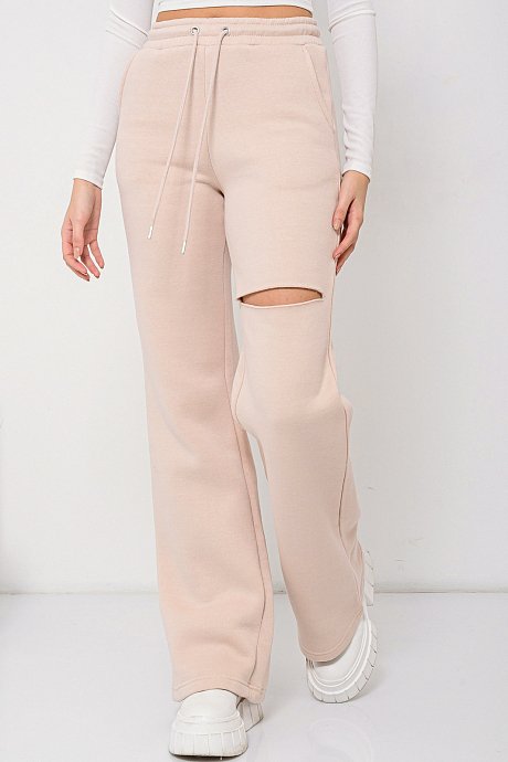 Wide leg trousers with cut out detail