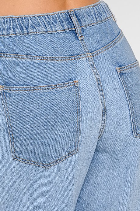 Wide leg ντένιμ με λάστιχο