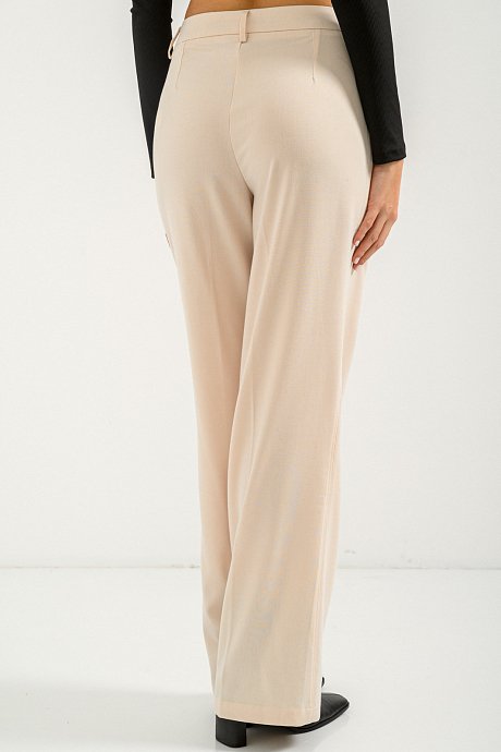 Wide leg trousers with side button