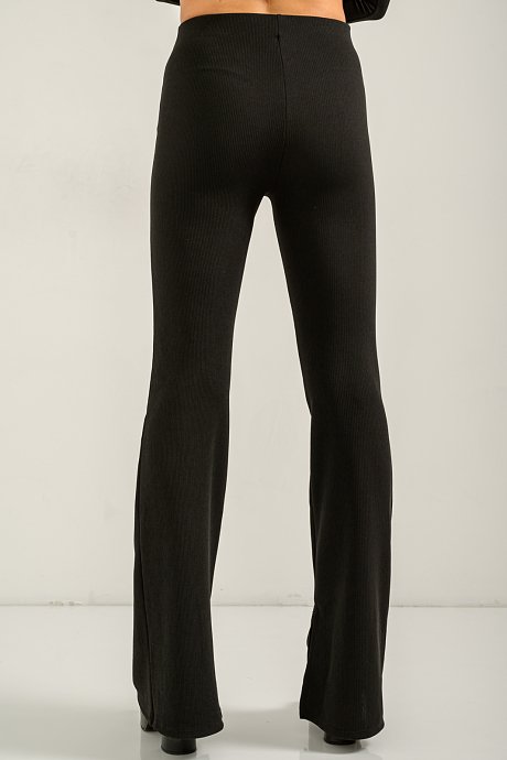 Ribbed legging trousers with cut out detail
