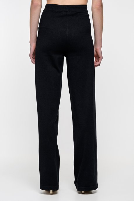 Πλεκτό wide leg παντελόνι με λάστιχο