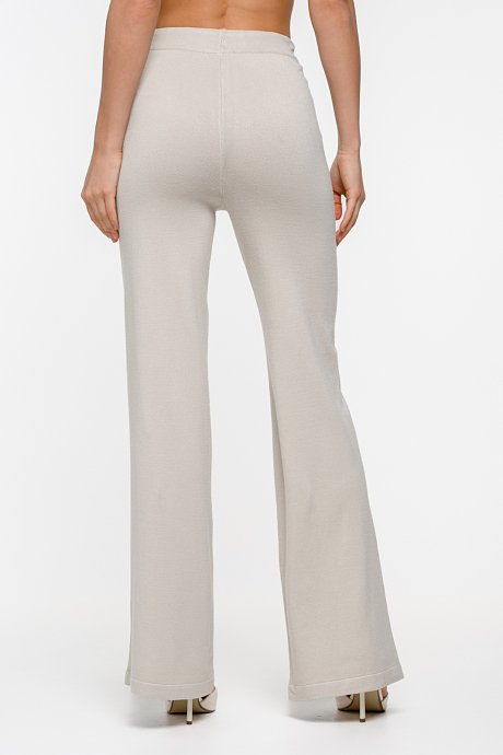 Πλεκτό wide leg παντελόνι με λάστιχο