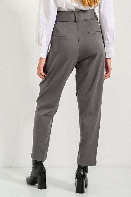 Straight leg trousers with matching belt