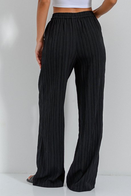 Straight leg trousers with waistband