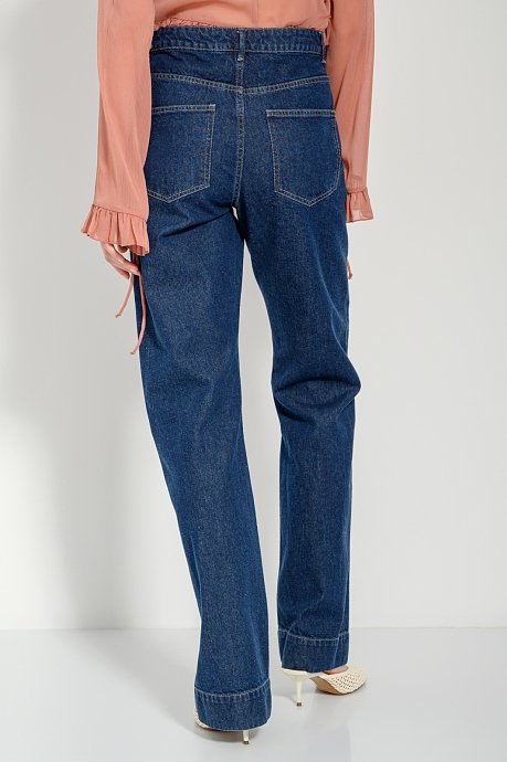 Wide leg ντένιμ με ραφές
