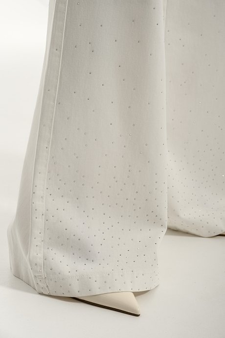 Wide leg ντένιμ με στρας