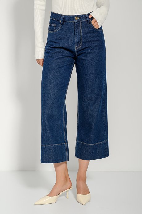 Wide leg ντένιμ κιλότ