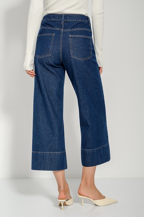 Wide leg ντένιμ κιλότ