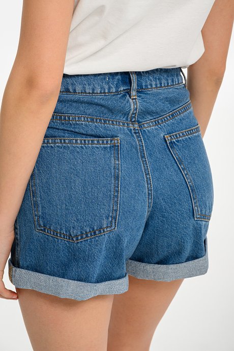 Mom fit ντένιμ σορτς