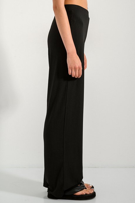 Ribbed wide leg trousers