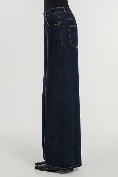 Wide leg ντένιμ με φερμουάρ