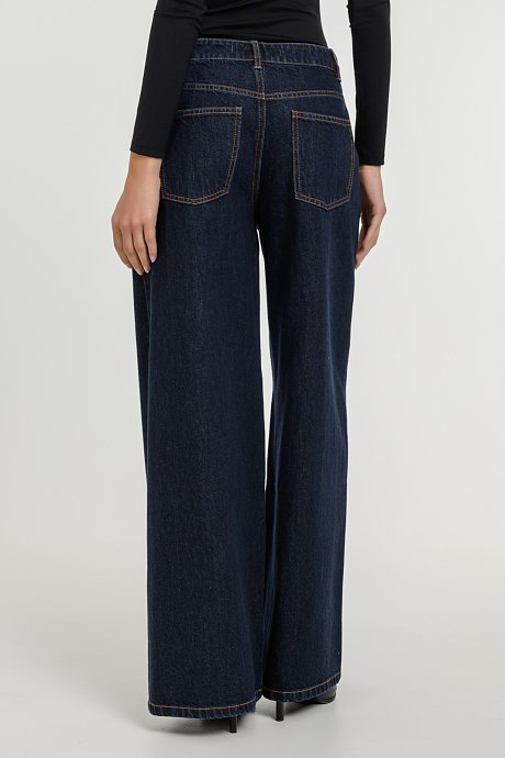 Wide leg ντένιμ με φερμουάρ