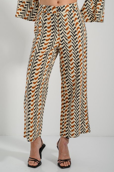 Culotte trousers with print